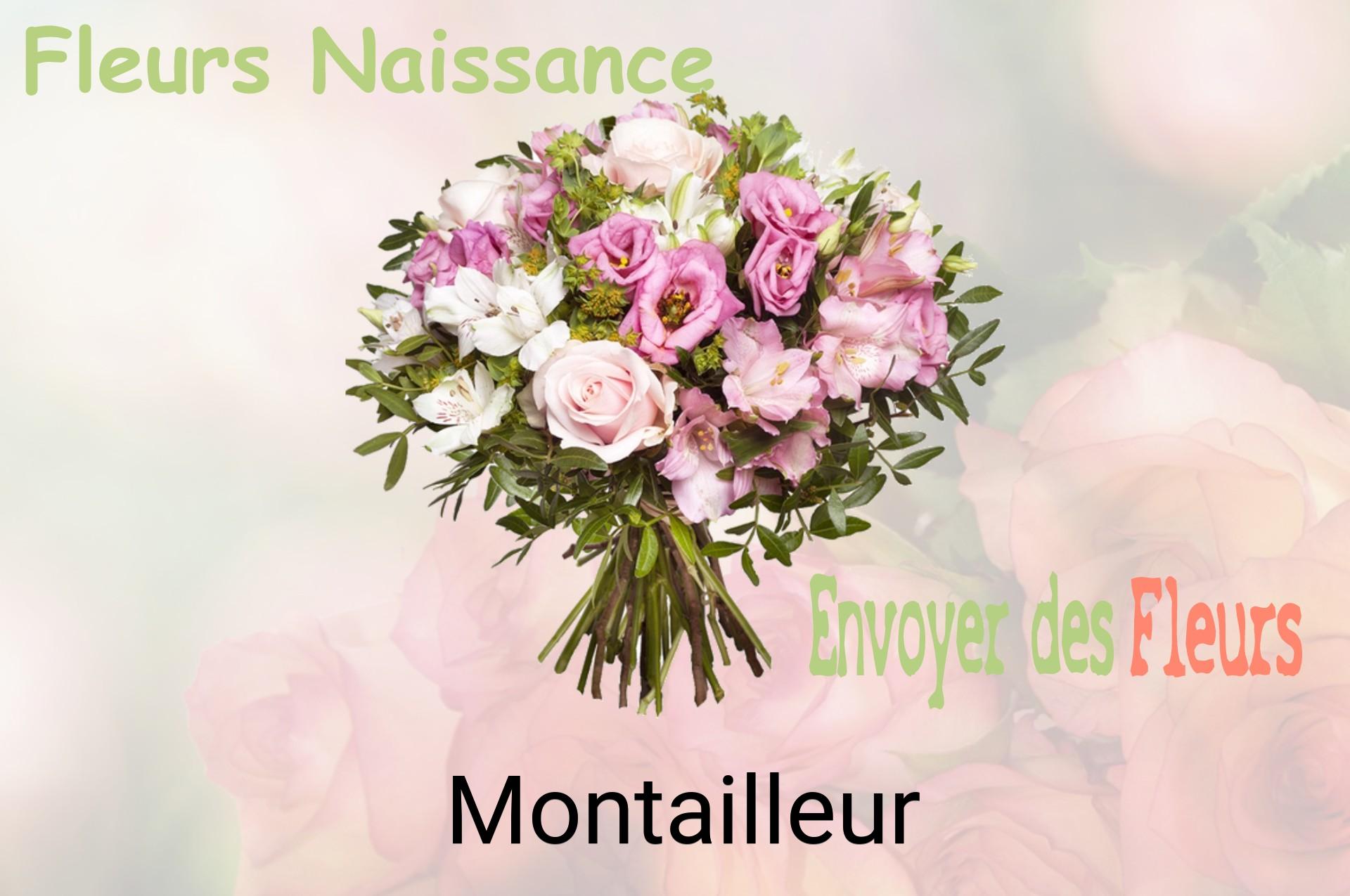 Bouquet de fleurs de naissance livré à Montailleur
